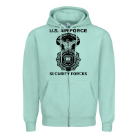 Seafoam air force security forces Zipper Hoodie - artisFamous