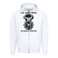 White air force security forces Zipper Hoodie - artisFamous