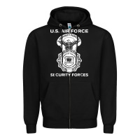 Black air force security forces Zipper Hoodie - artisFamous