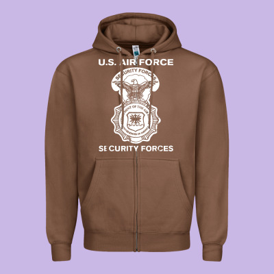 Air Force Security Forces Zipper Hoodie Designed By Artisfamous