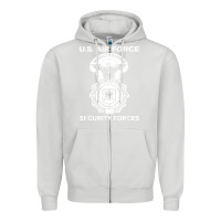 Dove Grey air force security forces Zipper Hoodie - artisFamous