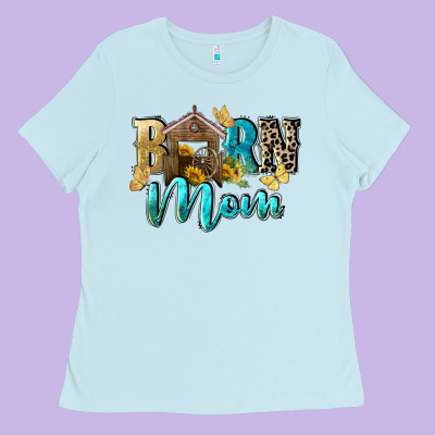Barn Mom Mother's Day Ladies Tee Designed By Fadigitalartstudio