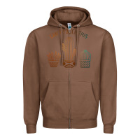 Chestnut cool cactus Zipper Hoodie - artisFamous