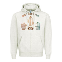 Oatmeal Heather cool cactus Zipper Hoodie - artisFamous