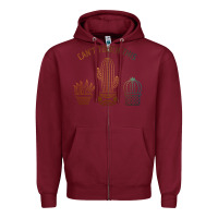 Burgundy cool cactus Zipper Hoodie - artisFamous
