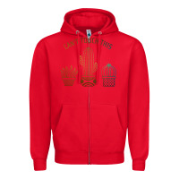Red cool cactus Zipper Hoodie - artisFamous