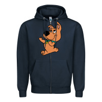 Navy scrappy doo fists Zipper Hoodie - artisFamous