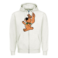 Oatmeal Heather scrappy doo fists Zipper Hoodie - artisFamous
