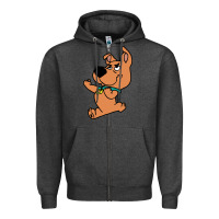 Charcoal Heather scrappy doo fists Zipper Hoodie - artisFamous