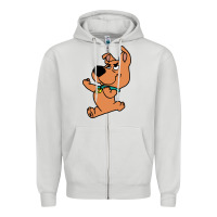Dove Grey scrappy doo fists Zipper Hoodie - artisFamous