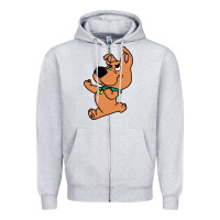 Heather Grey scrappy doo fists Zipper Hoodie - artisFamous