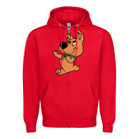 Red scrappy doo fists Zipper Hoodie - artisFamous