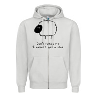 Dove Grey herd what herd Zipper Hoodie - artisFamous