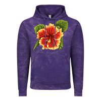 Cloud Purple Hawaiian Hibiscus Flower Illustrations Vintage Hoodie - LillyAllenDesigns