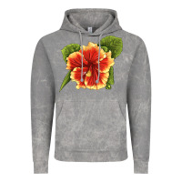 Cloud Rock Hawaiian Hibiscus Flower Illustrations Vintage Hoodie - LillyAllenDesigns