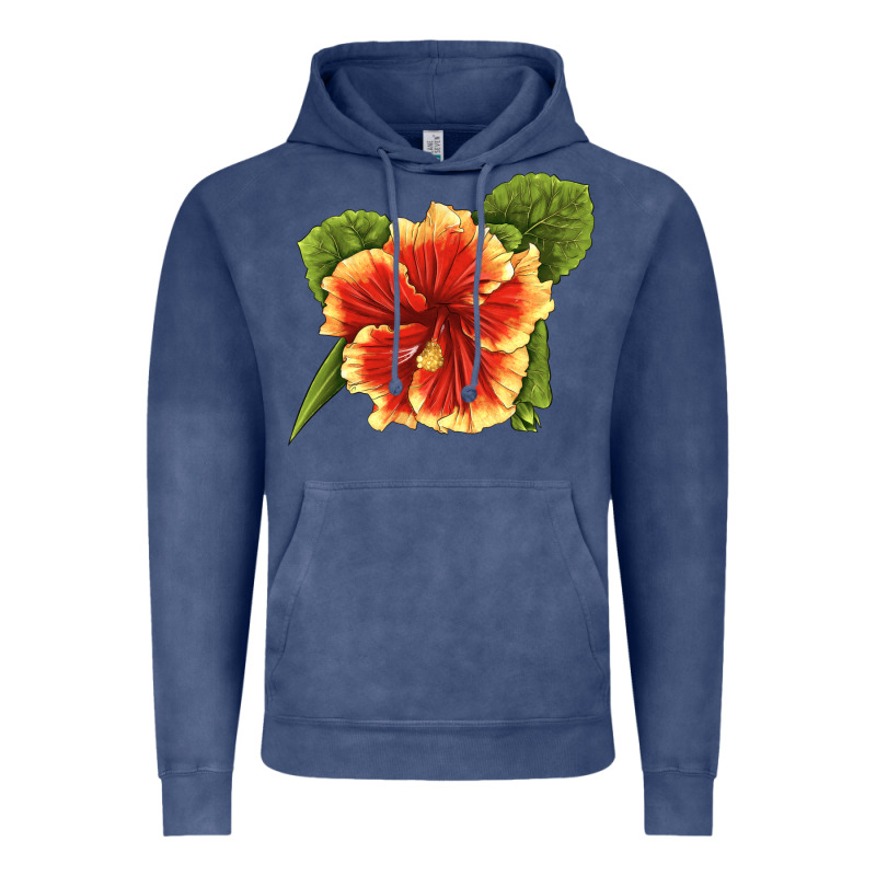 Hawaiian Hibiscus Flower Illustrations Vintage Hoodie by LillyAllenDesigns | Teevron