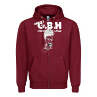 Burgundy gbh 03 Zipper Hoodie - artisFamous