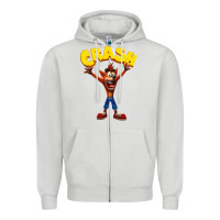 Dove Grey crash bandicoot Zipper Hoodie - artisFamous