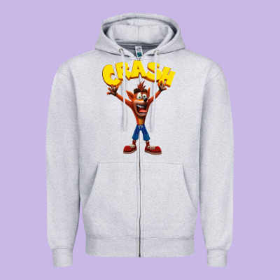Crash Bandicoot Zipper Hoodie Designed By Artisfamous