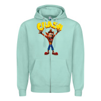 Seafoam crash bandicoot Zipper Hoodie - artisFamous