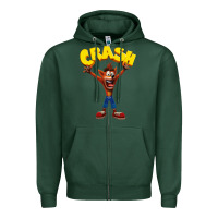 Sports Green crash bandicoot Zipper Hoodie - artisFamous