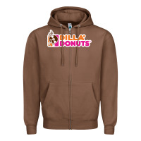 Chestnut dilla' donuts Zipper Hoodie - artisFamous