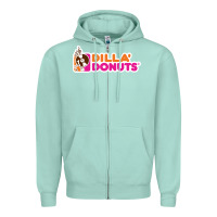 Seafoam dilla' donuts Zipper Hoodie - artisFamous
