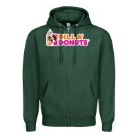 Sports Green dilla' donuts Zipper Hoodie - artisFamous