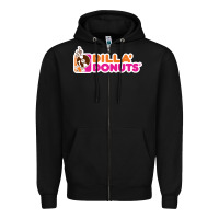 Black dilla' donuts Zipper Hoodie - artisFamous