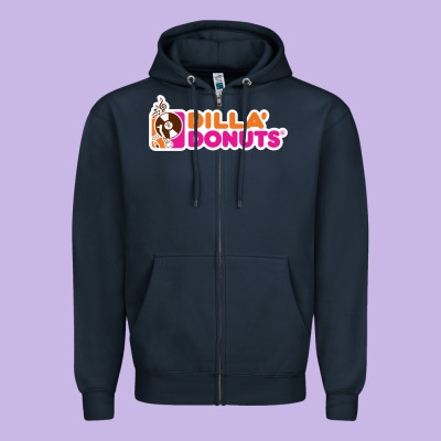 Dilla' Donuts Zipper Hoodie Designed By Artisfamous