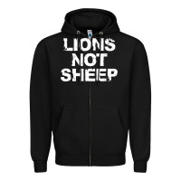 Black lions not sheep Zipper Hoodie - artisFamous