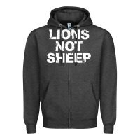 Charcoal Heather lions not sheep Zipper Hoodie - artisFamous