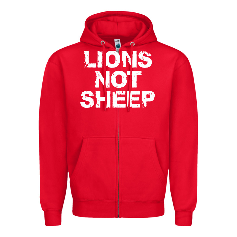 Lions Not Sheep Zipper Hoodie by artisFamous | Teevron