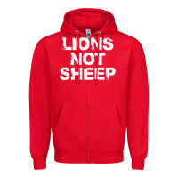 Red lions not sheep Zipper Hoodie - artisFamous