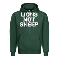 Sports Green lions not sheep Zipper Hoodie - artisFamous