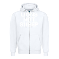 White lions not sheep Zipper Hoodie - artisFamous
