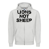 Dove Grey lions not sheep Zipper Hoodie - artisFamous