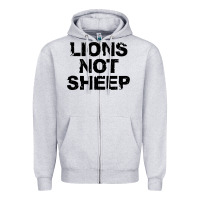 Heather Grey lions not sheep Zipper Hoodie - artisFamous