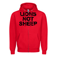 Red lions not sheep Zipper Hoodie - artisFamous