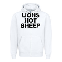 White lions not sheep Zipper Hoodie - artisFamous