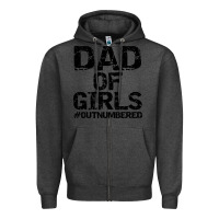 Charcoal Heather dad of girls Zipper Hoodie - artisFamous