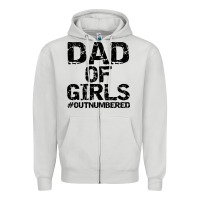 Dove Grey dad of girls Zipper Hoodie - artisFamous