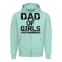 Seafoam dad of girls Zipper Hoodie - artisFamous