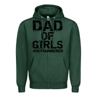 Sports Green dad of girls Zipper Hoodie - artisFamous