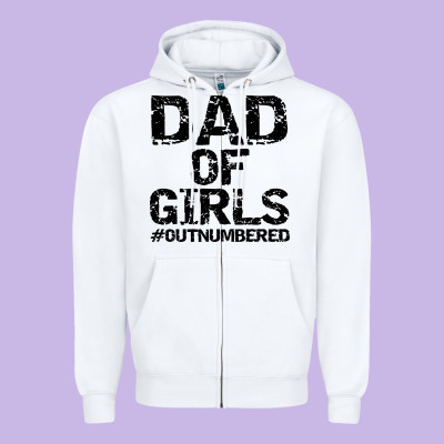 Dad Of Girls Zipper Hoodie Designed By Artisfamous