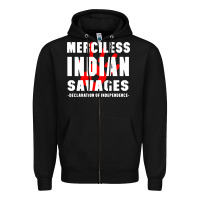 Black merciless indian savages Zipper Hoodie - artisFamous