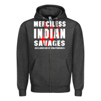 Charcoal Heather merciless indian savages Zipper Hoodie - artisFamous
