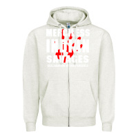 Oatmeal Heather merciless indian savages Zipper Hoodie - artisFamous
