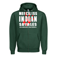 Sports Green merciless indian savages Zipper Hoodie - artisFamous