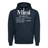 Navy mimi Zipper Hoodie - artisFamous
